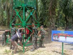 Percepat Akses Air Bersih, Satgas TMMD Bangun Tower di Alue Canang