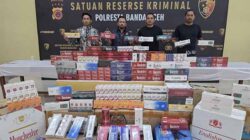 Polresta Banda Aceh Sita 70 Ribu Batang Rokok Ilegal dari tangan Mahasiswa