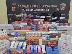 Polresta Banda Aceh Sita 70 Ribu Batang Rokok Ilegal dari tangan Mahasiswa
