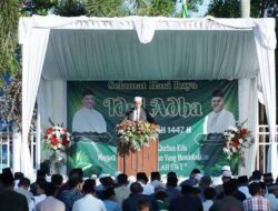 Shalat Iduladha di Halaman Pendopo Bupati Aceh Tamiang