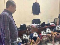 Polres Langsa Ciduk 8 Tersangka Pencurian Granit RS Regional Aceh
