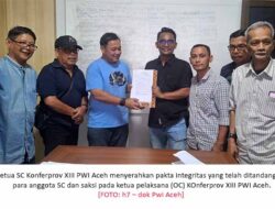 Bentuk Komitmen Jaga Netralitas, SC Konferprov XIII PWI Aceh Teken Pakta Integritas
