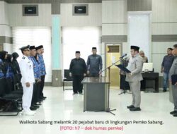 Walikota Lantik 20 Pejabat Baru di LIngkungan Pemko Sabang