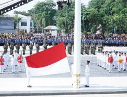 Upacara HUT ke 81 RI di Tamiang Pascaluka Bencana