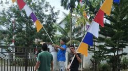 Sambut HUT ke 81 RI, DPMG Hiasi Kantor dan Pasang Umbul Umbul