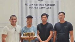 Satres Narkoba Polres Gayo Lues Amankan Pemuda Bawa 2 Kg Ganja