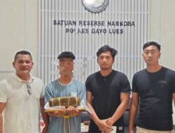 Satres Narkoba Polres Gayo Lues Amankan Pemuda Bawa 2 Kg Ganja