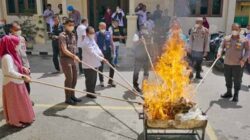 Polres Langsa Musnahkan 16 Kilogram Narkoba