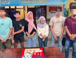 Polres Sabang Ciduk Enam Pelaku Pesta Narkoba