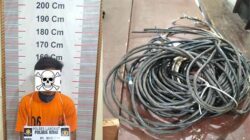 Polsek Hinai Amankan Pria Pencuri Kabel Tower Komunikasi