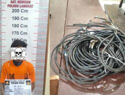 Polsek Hinai Amankan Pria Pencuri Kabel Tower Komunikasi