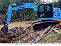 Percepat Normalisasi Krueng Langsa, Dua Excavator Dikerahkan