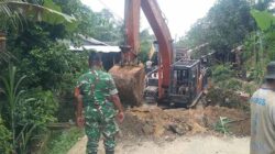 Kodim Aceh Timur Dukung Pembangunan Jembatan Perintis Penghubung Dua Desa