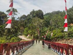Kado HUT ke 81, TNI Rampungkan 100 Persen Jembatan Bailey STA 106 dan STA 107 Desa Leles
