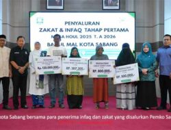 Sabang Salurkan Zakat dan Infaq pada 672 Keluarga Fakir